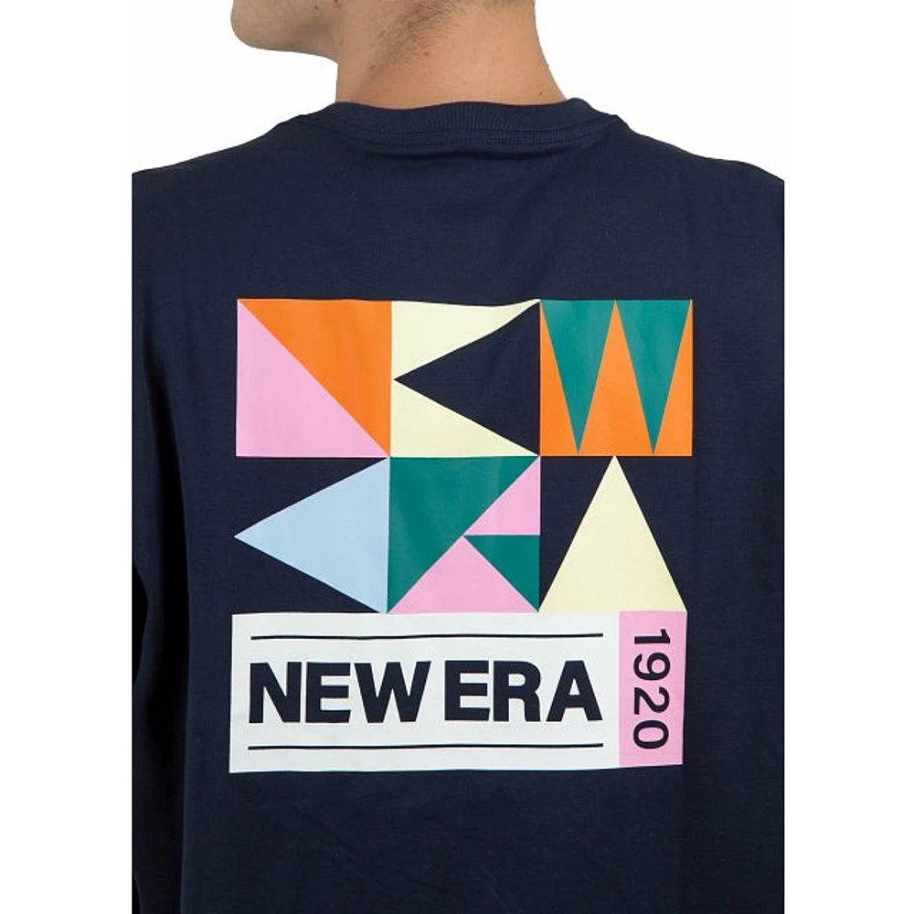 Playera Manga Corta New Era Modern Art Logo Azul