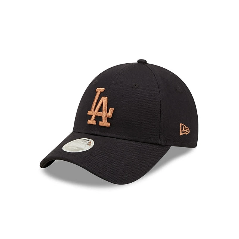 Los Angeles Dodgers Metallic Logo 9FORTY Strapback para Mujer