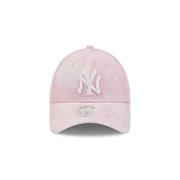 New York Yankees Tie Dye 9FORTY Strapback Rosa para Mujer