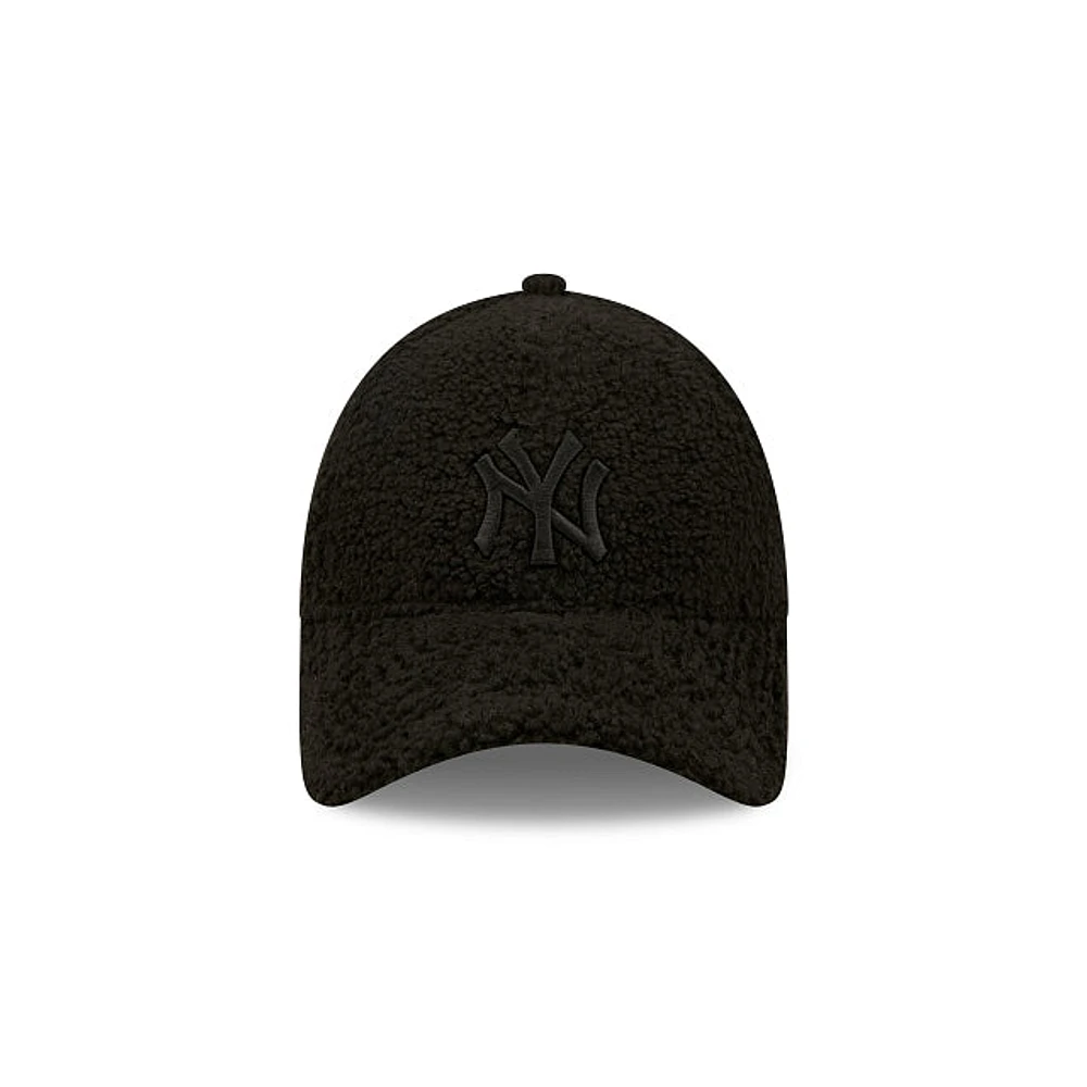 New York Yankees Women's Borg 9FORTY Snapback Negra para Mujer