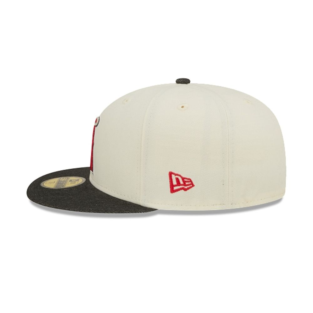 Gorra de Los Angeles Angels Black & White 59FIFTY Cerrada – New