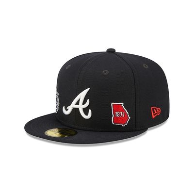 Lids Atlanta Braves New Era Stateview 59FIFTY Fitted Hat - Navy