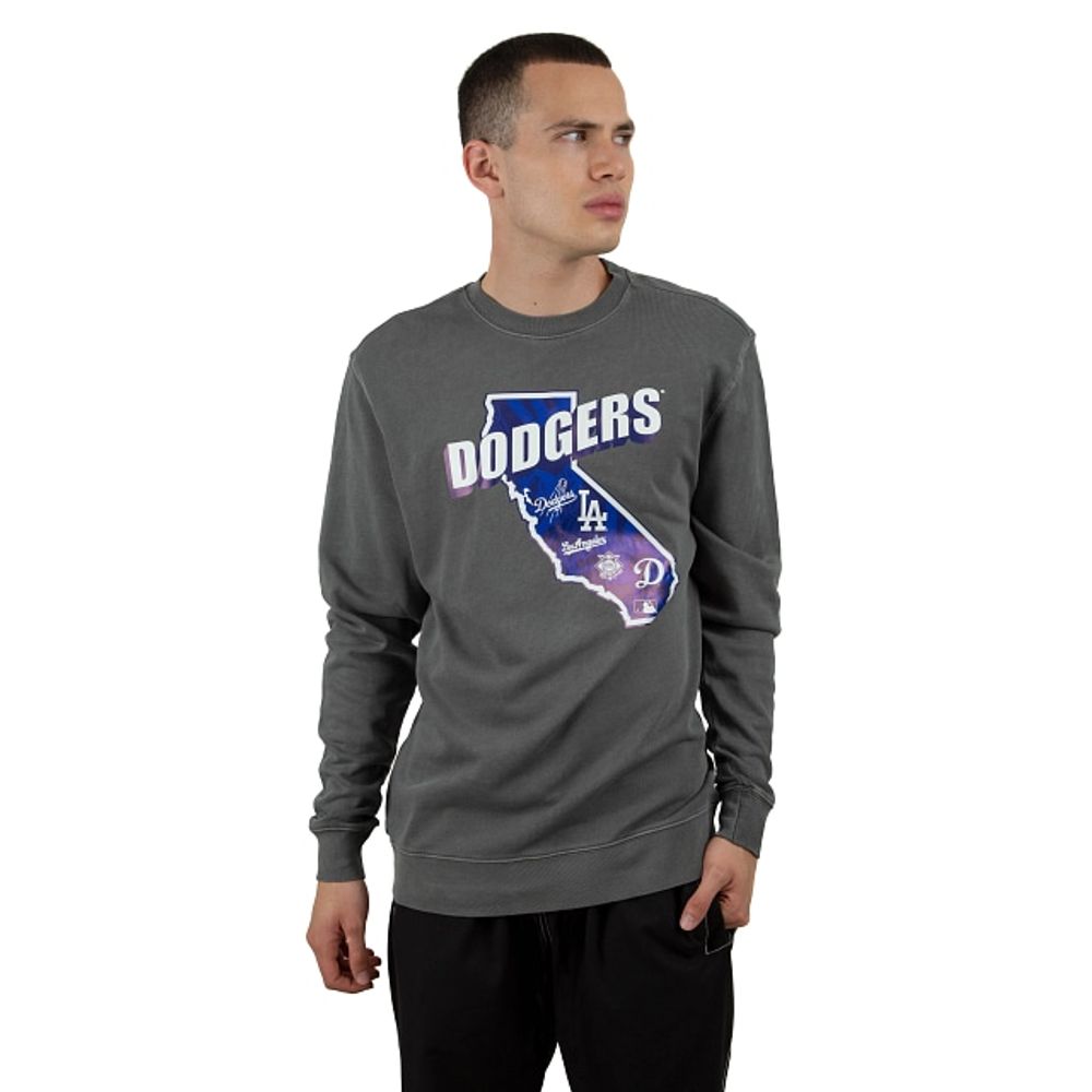 New era Sudadera LA Dodgers Crew Neck Gris