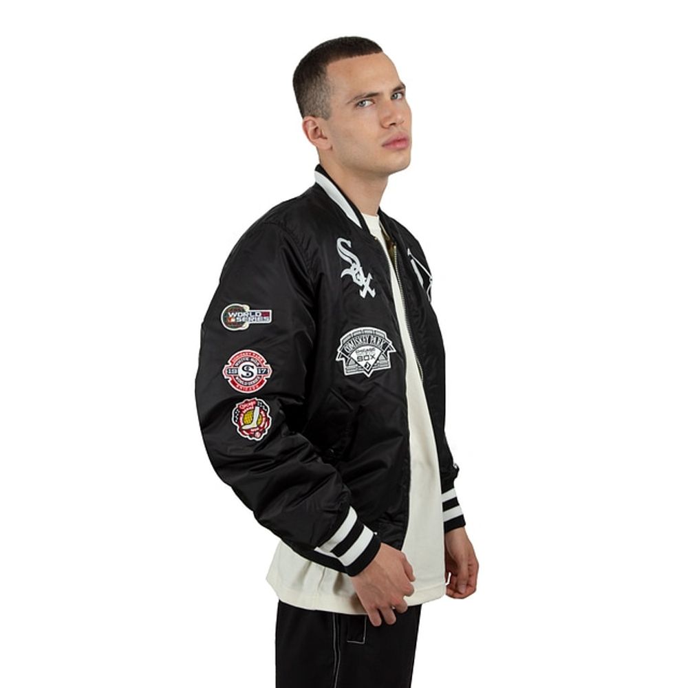 New Era Men's Alpha Industries Chicago White Sox MA-1 Bomber Jacket: Black, M, 13026035