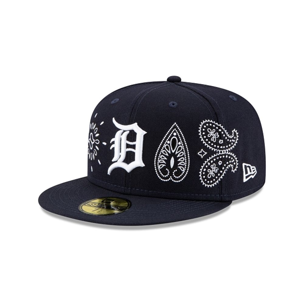 Shop New Era 59Fifty Detroit Tigers Bandana Hat 60180857 black