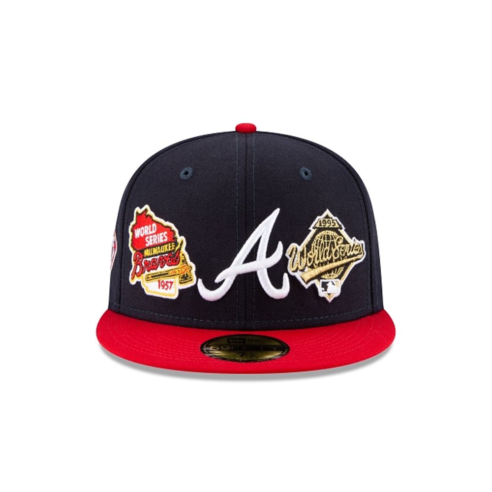 Black Atlanta Braves Gray Bottom 1995 World Series Champions New Era 59FIFTY Fitted 7 5/8