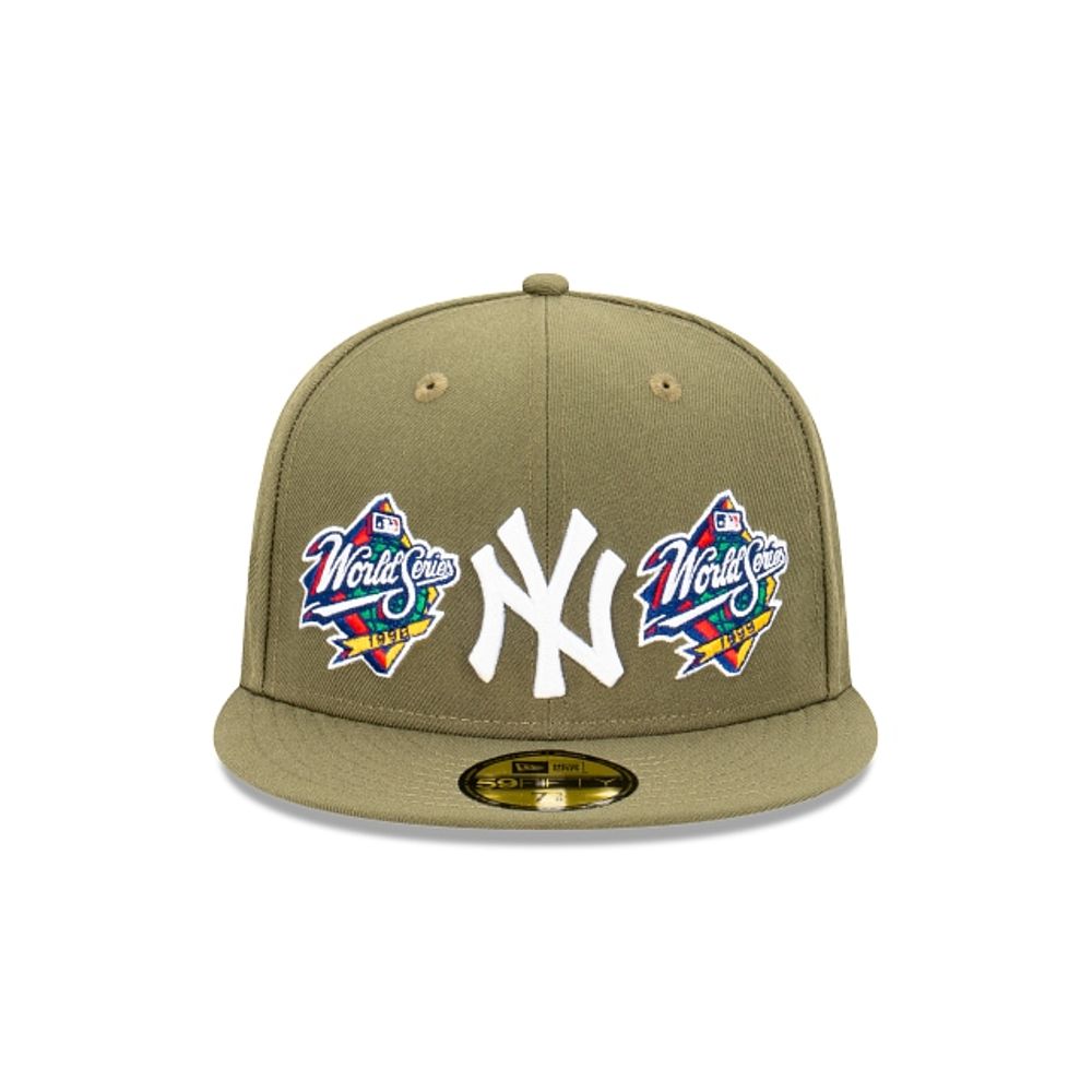 Gorra visera plana cerrada New Era Performance MLB New York Yankees adulto