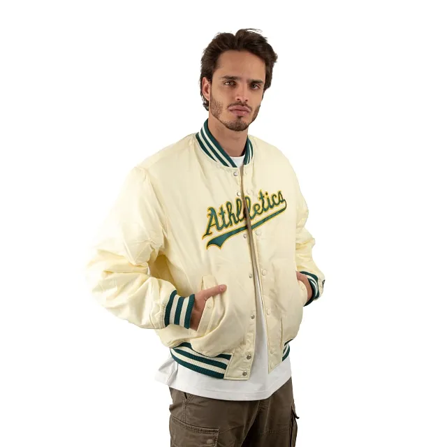 New Era Oakland Athletics MLB Varsity Bomber Jacket Large Men's Deep Green -Size L