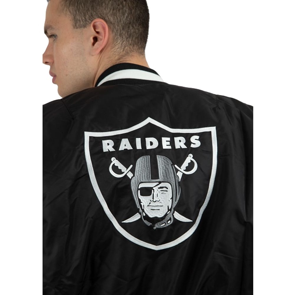 Shop New Era Las Vegas Raiders MA-1 Bomber Jacket 13118292 black