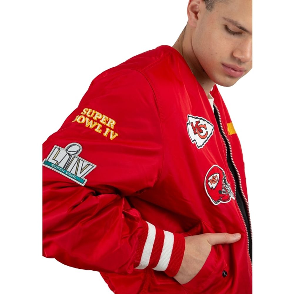 New Era x Alpha Industries Kansas City Chiefs Men's Reversible Bomber Red  13118264