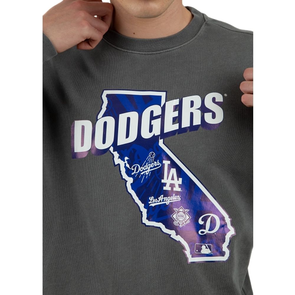 New era Sudadera LA Dodgers Crew Neck Gris