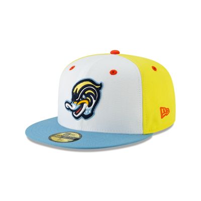 Akron Rubber Ducks New Era Fitted Hat MiLB Club Rare Alternate Size 7 1/2  NWOT