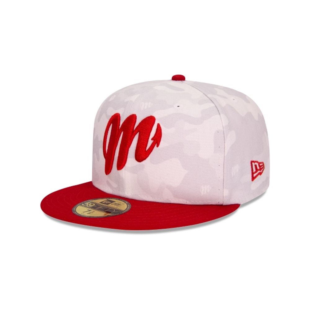 Diablos Rojos New Era All Red Gray Bottom 59FIFTY Fitted Hat