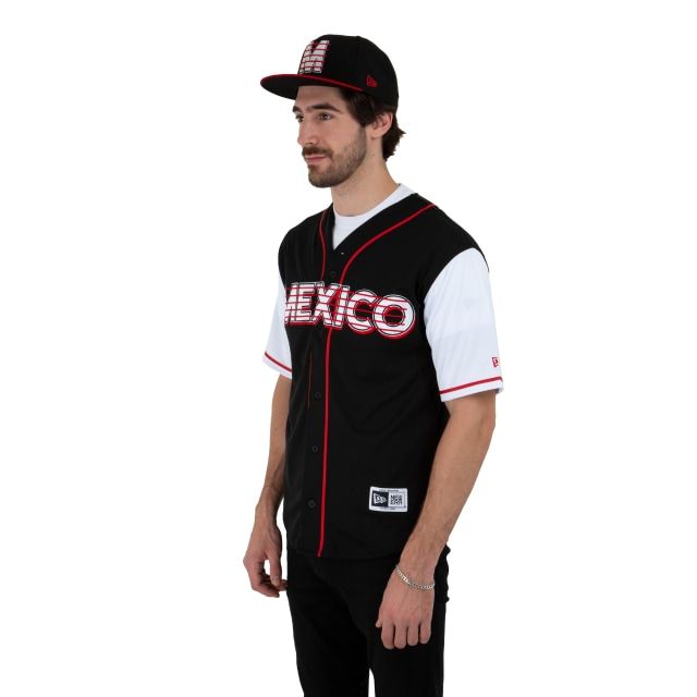 New Era Jersey de Diablos Rojos del México Retro Negro