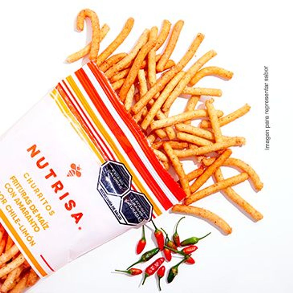 Churritos Nutrisa con amaranto sabor chile y limón 90 g