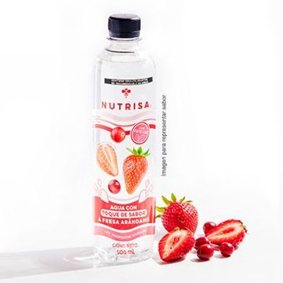 Agua Nutrisa con toque de sabor fresa arándano 500 ml