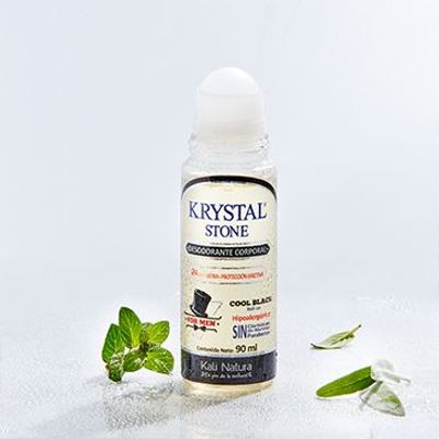 Desodorante Krystal Stone cool black roll on 90 ml