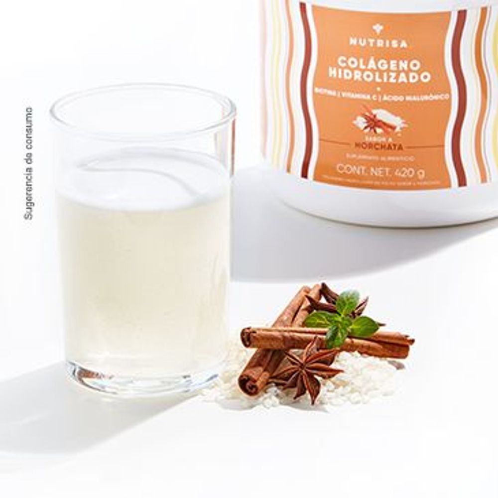 Colágeno hidrolizado Nutrisa con biotina sabor horchata 420 g