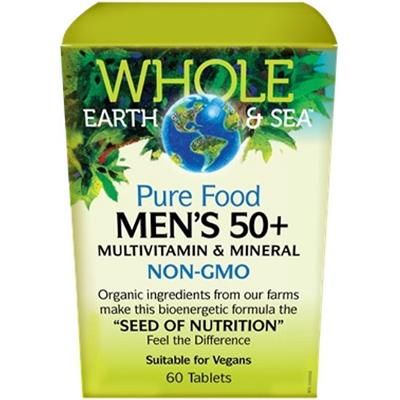 WHOLE EARTH & SEA Mens Multi & Mineral 50 + (60 tabs)