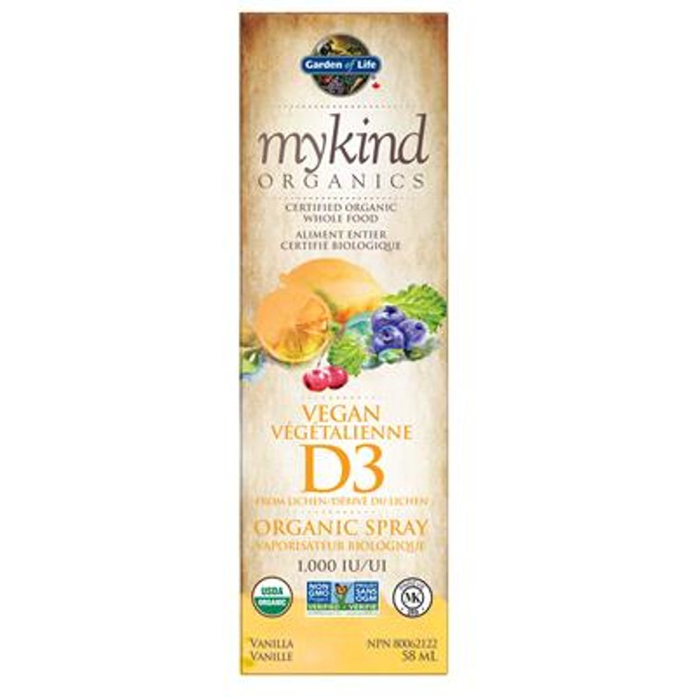 MYKIND Organics Vitamin D3 Spray (Vanilla - 58 ml)