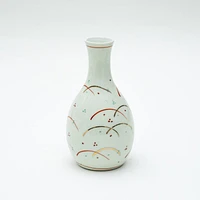 3pcs Musashino Pattern For Gift In Box Ceramic Tokkuri Sake Bottle & Cups