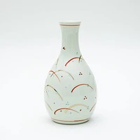 3pcs Musashino Pattern For Gift In Box Ceramic Tokkuri Sake Bottle & Cups