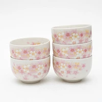 6pcs Cherry Blossoms For Gift In Box Porcelain Japanese Teapot & Teacups