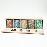 5pcs 6cm Kyo-Yuzen Pattern For Gift In Box Porcelain Japanese Teacups