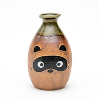 3pcs Raccoon Dog For Gift In Box Ceramic Tokkuri Sake Bottle & Cups