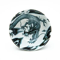 2Sets Ensembles 15cm Dragon For Gift In Box Ceramic Bowls & Chopsticks Set