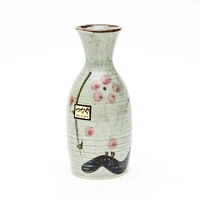 5pcs Plum Blossoms For Gift In Box Ceramic Tokkuri Sake Bottle & Cups