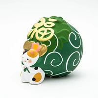 L Fortune-Bringing Calico Cat Ceramic Coin Bank