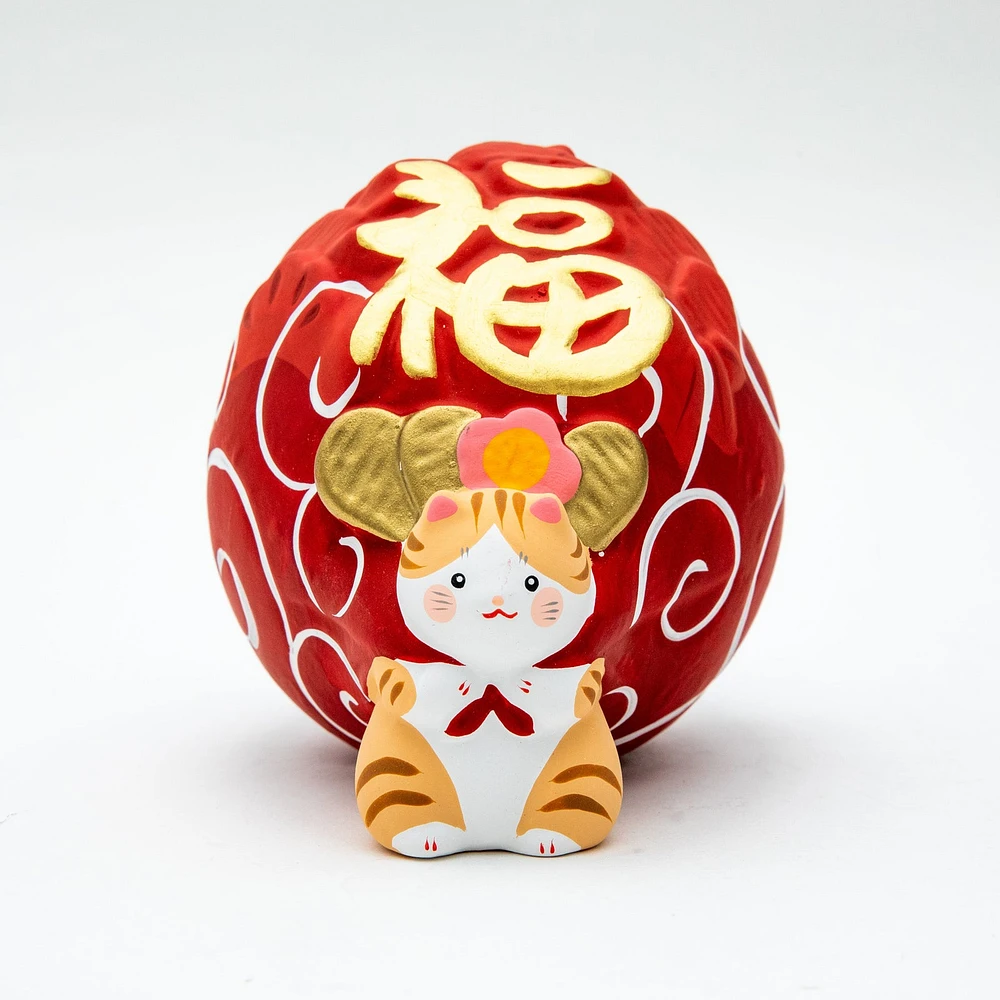 L Fortune-Bringing Cat Ceramic Coin Bank