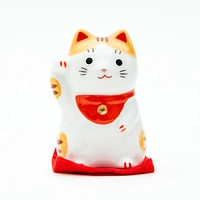 S Beckoning Cat With Zabuton Cushion Ceramic Ornament