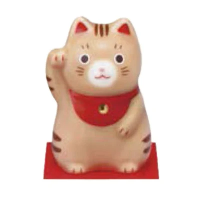 S Beckoning Cat With Zabuton Cushion Ceramic Ornament