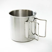 Stainless Single Layer Cup with Handle 400mL