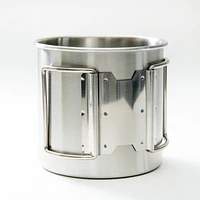 Stainless Single Layer Cup with Handle 400mL