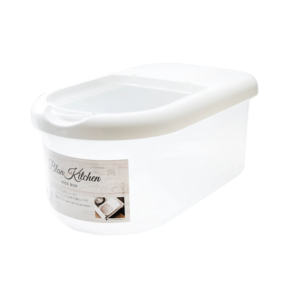 Blanc Kitchen Rice Box with Measuring Cup 5kg