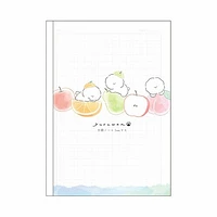 Kamio B5 Fruits Yuruwan Dogs Translucent Cover 5mm Grid Graph Ruled Notebook