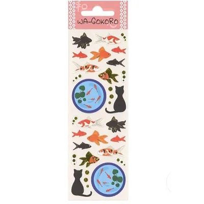 S&C Goldfish & Cat Stickers CHW50