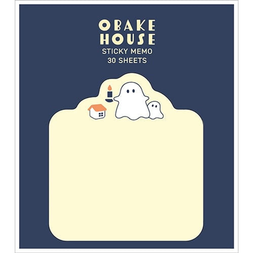 El Commune (30 Sheets) Silent Ghost House Bottom Edge Adhesive Die-Cut Sticky Notes