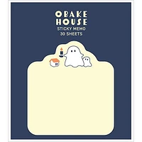 El Commune (30 Sheets) Silent Ghost House Bottom Edge Adhesive Die-Cut Sticky Notes