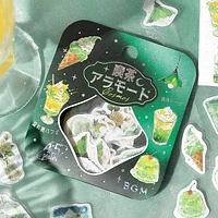 BGM Cafe A La Mode 45pcs Twlight Moonlit Sky Gold Foil 15 Designs Masking Tape Material Sticker Flakes