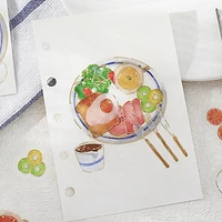 BGM Food Diary 45pcs One Plate Meal 15 Designs Gold Foil Clear Sticker Flakes