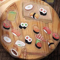 BGM Food Diary 45pcs Sushi 15 Designs Gold Foil Clear Sticker Flakes