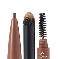 Canmake 3in1 Eyebrow Powder Pencil Brush - Brown