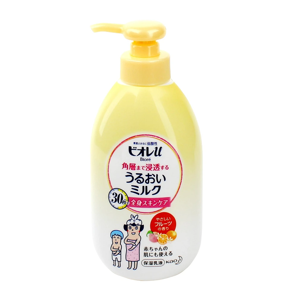 Kao Biore U Moisturizer (Milk Lotion / Shea Butter / Vaseline / Fruit / 300 mL)