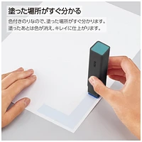 Kokuyo Gloo 10 g dia.2.7cm 8.8cm Square Goes on black, dries clear Glue Stick