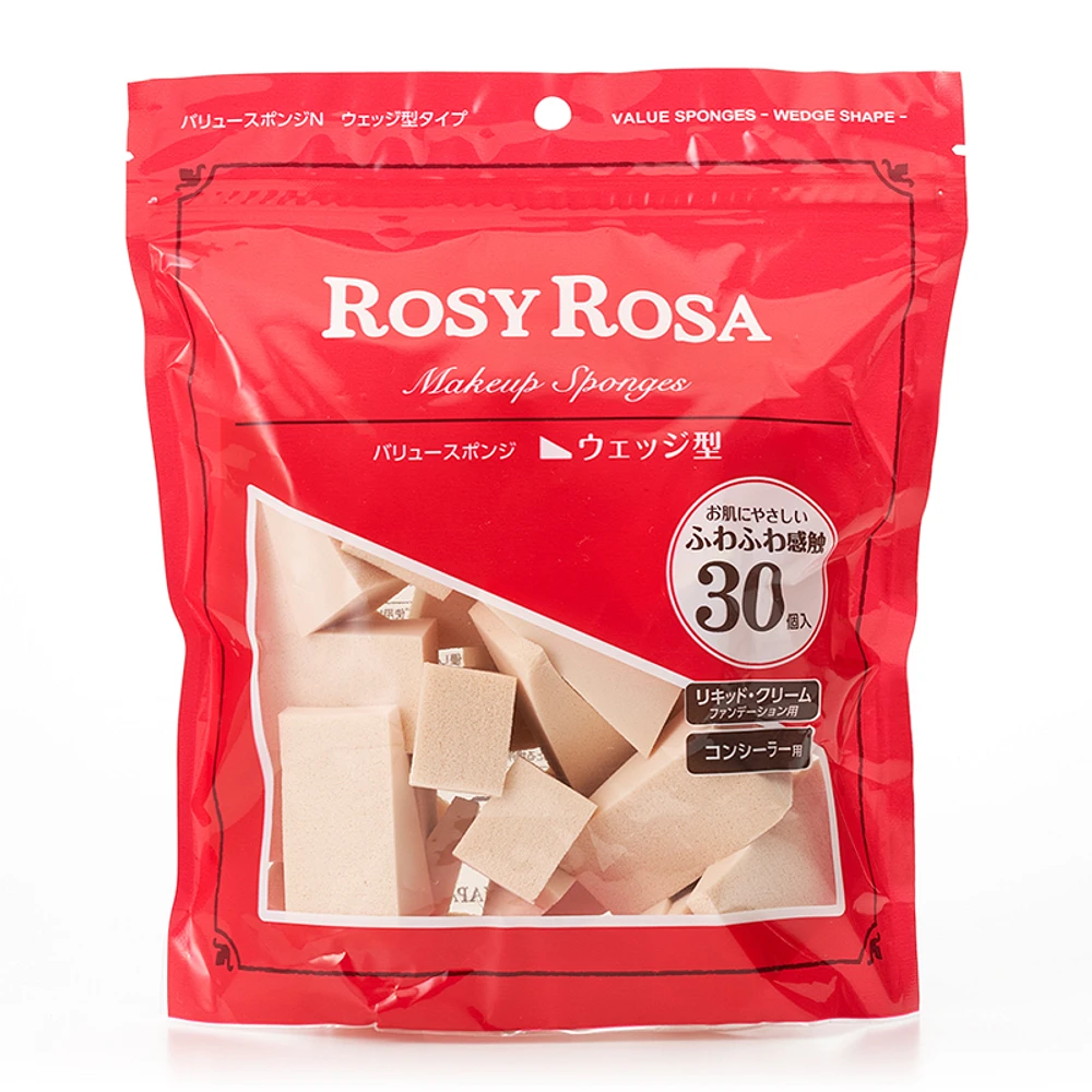 Rosy Rosa Value Sponge N Wedge Shape 30pcs