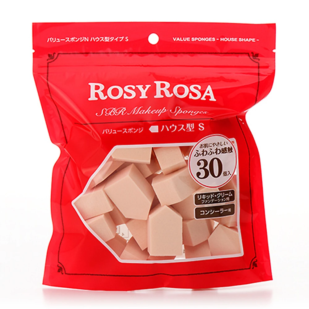 Rosy Rosa Value Sponge N House Shape S 30pcs